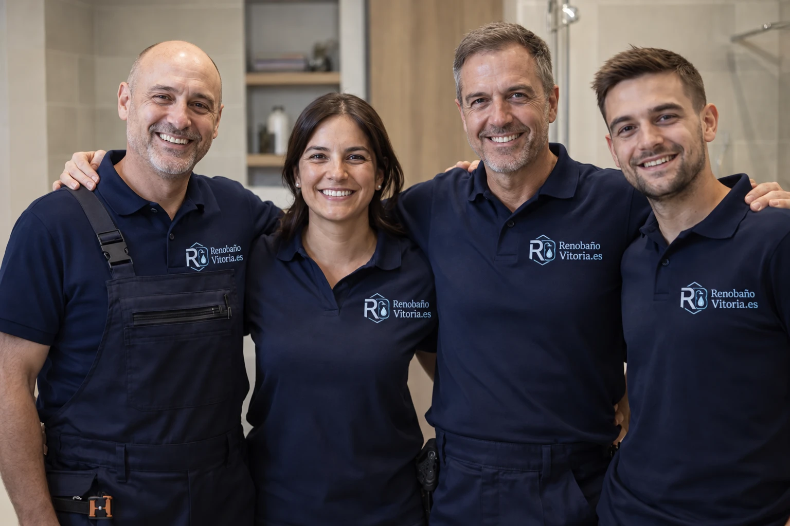 Equipo de Renobaño Vitoria, especialistas en reforma de baños en Vitoria-Gasteiz